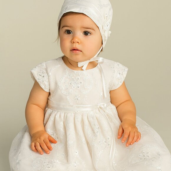 (3/6M) Bonnie - Baby Girls Baptism Gown (NWT) - Picture 2 of 7